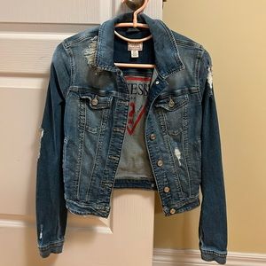 GUESS Ripped Denim Jacket
